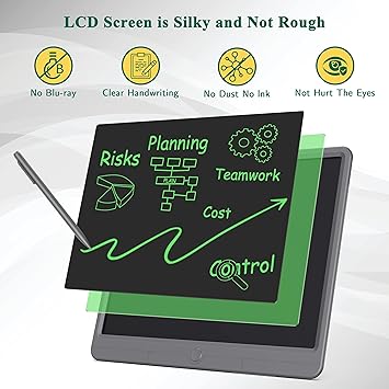 TUGAU LCD Writing Tablet for Kids, Colorful Doodle Board Drawing Pad for Kids, Toy Gifts for Age 3 4 5 6 7 8 Year Old Girls Boys