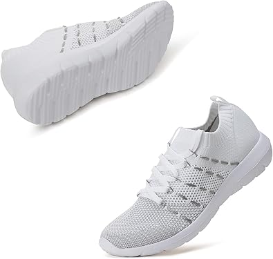 Women's Walking Shoes Slip On Athletic Running Sneakers Knit Mesh Comfortable Work Shoe