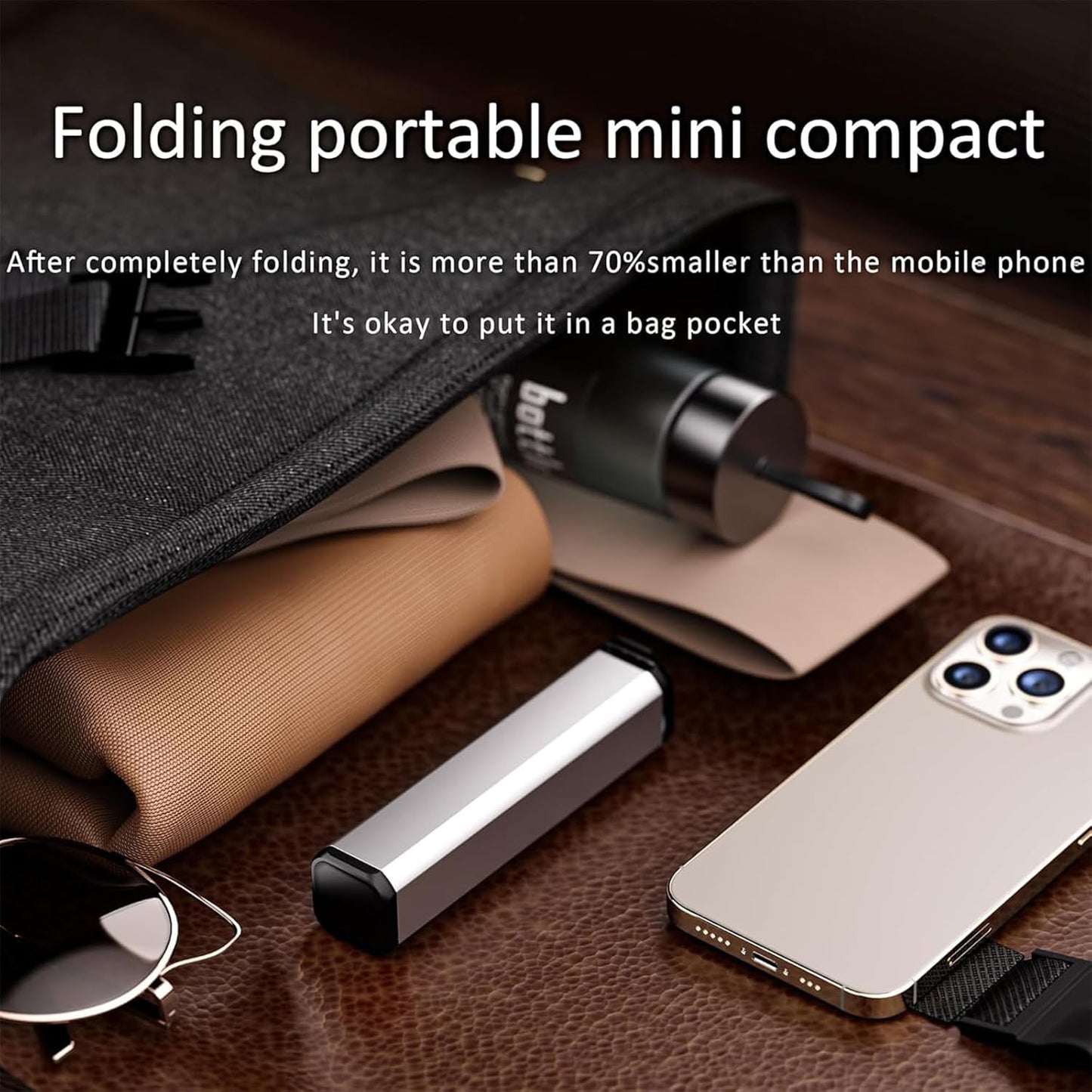 Airplane Phone Holder Mount - Portable Foldable Travel Essentials with 360 Degree Rotation Cell Phone Stand for Desk,Bed,Plane Travel, Treadmill