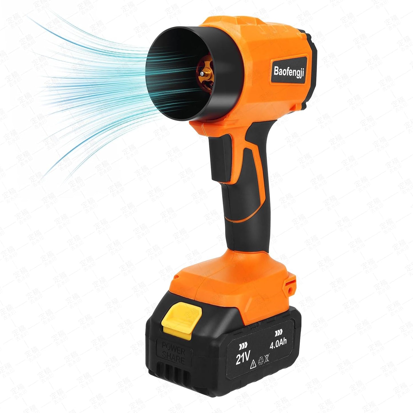 Jet Dry compresse air Duster Jet Dry Mini Blower Turbo Fan Electric air Duster for car Mini Turbo Jet Fan Blower Computer Keyboard Cleaning Garden by 2PCS Batteries (brushless Motor) (Orange)