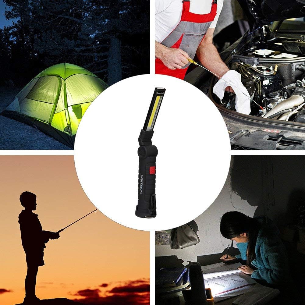 LED Work Light Rechargeable, OTYTY Portable Work Lights with Magnetic Base, 5 Modes, Hanging Hook and Water-Resistant Magnetic LED Light for Car Repair, Emergency Use (3 Pack)