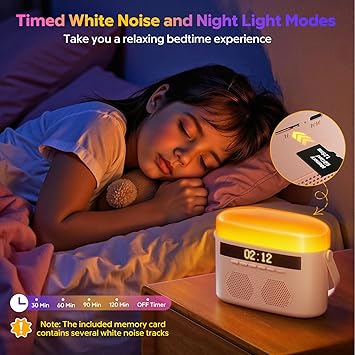 Karaoke Machine for Kids & Adults with 2 Wireless Mics 2400mAh Portable Bluetooth Karaoke Speaker with Timer White Noise & Night Light High Power Dual Speaker LED Display Home & Outdoor Party