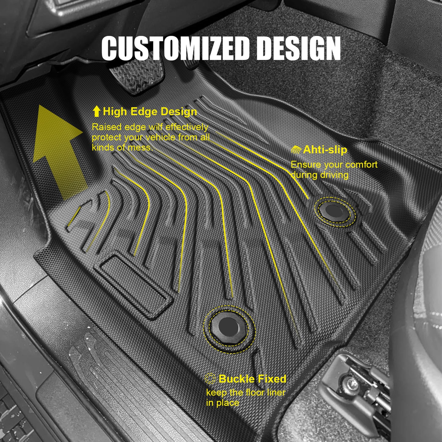 🔥 2025-2026 Toyota 4Runner Custom TPE Floor Mats & Trunk Mat Set 🚙