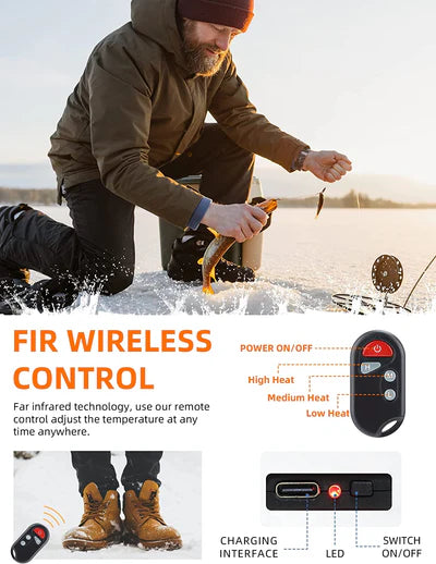 Electric Insoles For Men & Women, Winter Electric Foot Warmers with 3.7V 3000mAh Battery | USB Charge