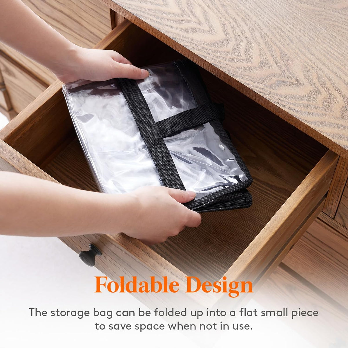 4 Pack Clear Clothes Storage Bags, 40L Plastic Blanket Storage Bags, Vinyl Foldable Moving Bags with Zipper, Closet Organizers and Storage Containers for Bedding, Duvet, Comforter