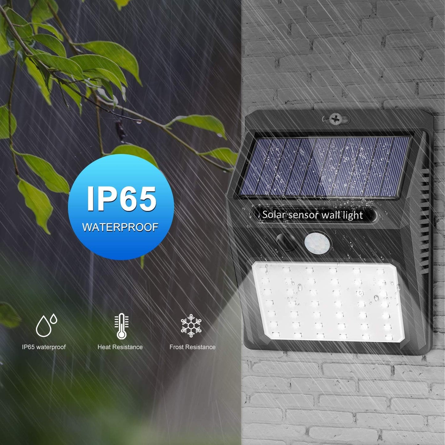 Solar Lights Outdoor [4Pack/3 Working Mode], SEZAC Solar Security Lights Solar Motion Sensor Lights Wireless IP 65 Waterproof Outdoor Lights for Garden Fence Patio Garage (42LED)