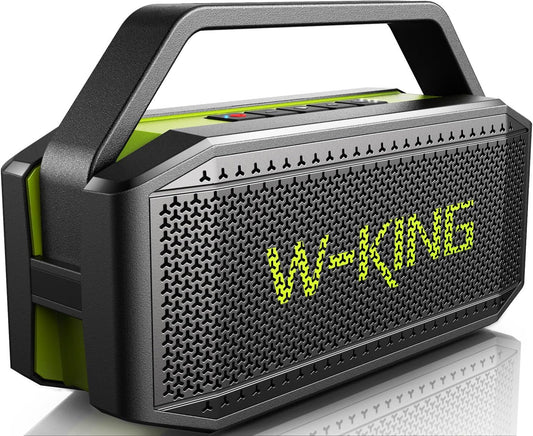 W-KING Bluetooth Speaker - D9-1, (100W PEAK)60W Rich Bass, IPX6 Waterproof Haut parleur Loud Portable Wireless Speakers Outdoor Boombox, 40H Play, Power Bank, BT5.0, TF Card, AUX, EQ for Beach Party Camping