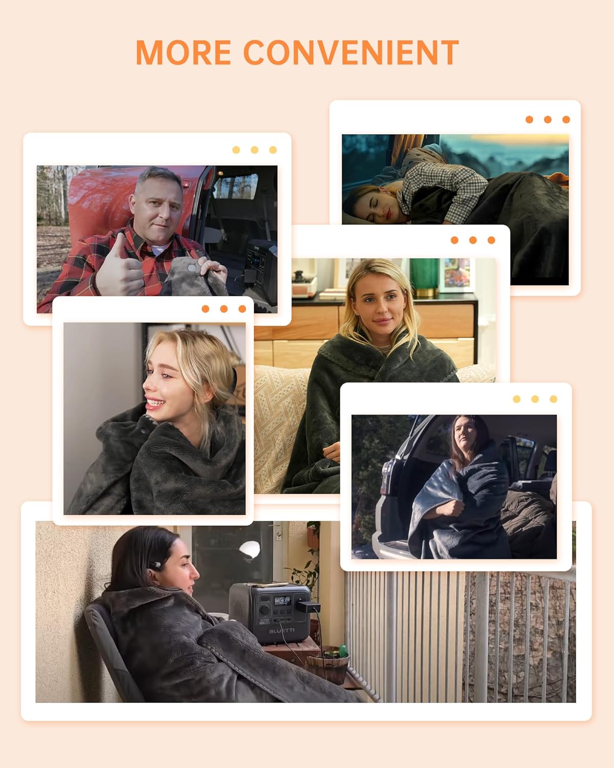 Jartoo Nano Heated Blanket Electric Throw, Portable Washable Heated Shawl Wraps - 24V Safe & Eco, 30s Far Infrared Heating, Cordless Remote with 6 Heating Levels & 5 Time Settings (50"x60", Grey)