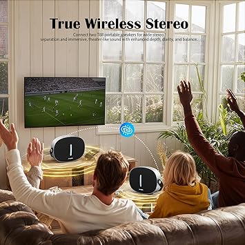 Bluetooth Speaker Loud, W-KING T8II Portable Bluetooth Speakers Wireless, 96W Peak Powerful Outdoor Boombox Subwoofer, Deep Bass/Clear Sound, BT5.4/Fast Charging/USB/AUX, Party Large Speaker