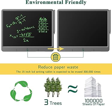 TUGAU LCD Writing Tablet for Kids, Colorful Doodle Board Drawing Pad for Kids, Toy Gifts for Age 3 4 5 6 7 8 Year Old Girls Boys