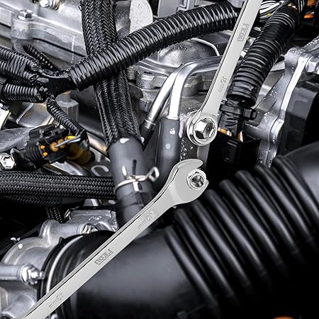 15 Pcs Combination Wrench Det with Organizer Rack, 8,9,10,11,12,13,14,15,16,17,18,19,20,21,22mm, Spanner Gear Ring Combination, SAE Wrench Set