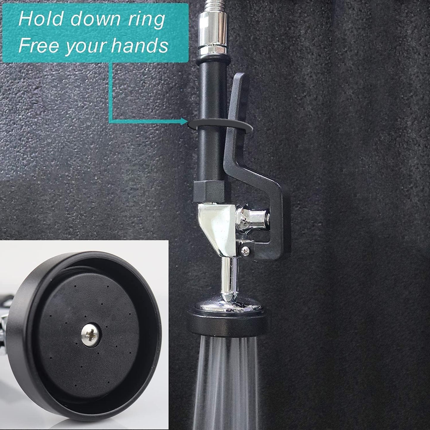 Commercial Faucet with Sprayer Kitchen Sink Faucet 36'' Height 8 Inch Center Commercial Wall Mount Faucet with Pull Down Pre-Rinse Sprayer and 9.7" Add-on Swing Spout, Perfect for 3 Bay Sink