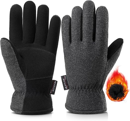 OZERO Winter Gloves for Men & Women: Cold Weather Thermal Gloves | Mens Womens Warm Gloves for Running Cycling Driving
