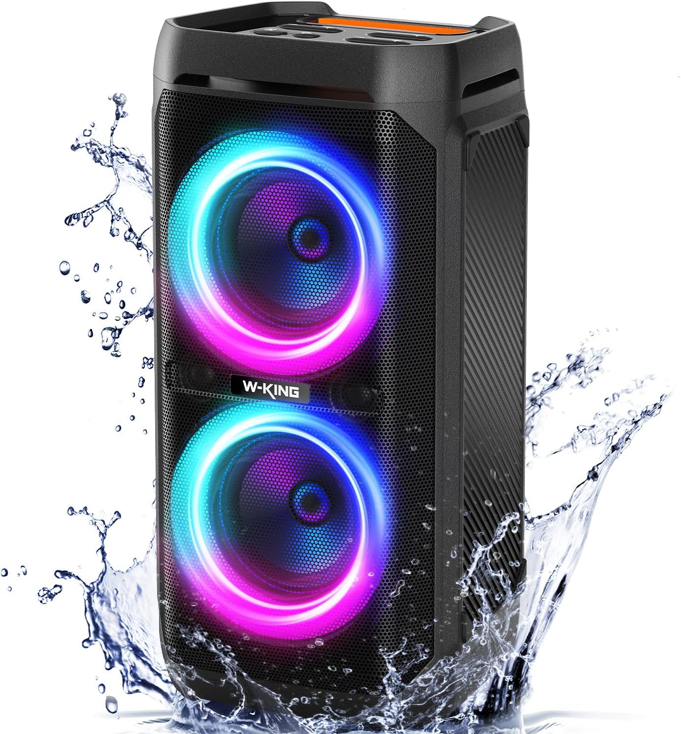 240W Peak Speakers Bluetooth Wireless Loud, T11, 115dB Deep Bass, Large Haut Parleur Bluetooth Party Box,Portable Boombox,IPX6 Waterproof Party Outdoor Speakers, RGB Lights, 24H, MIC & Guitar in, TF, AUX