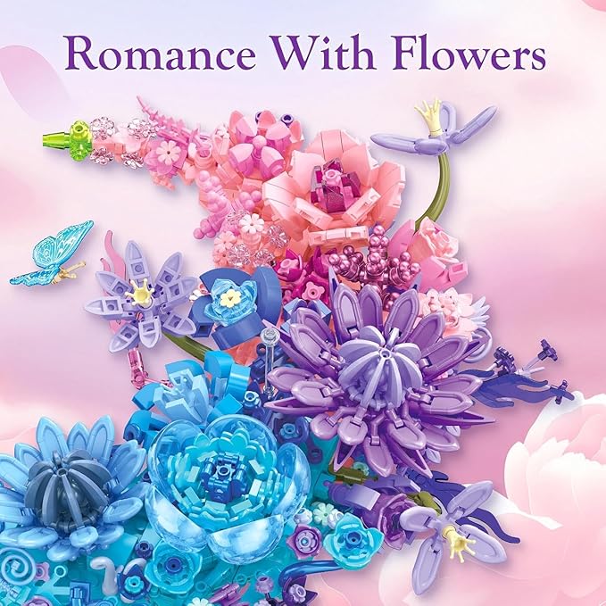 Flower Building Set (Pink Moon Flowers)
