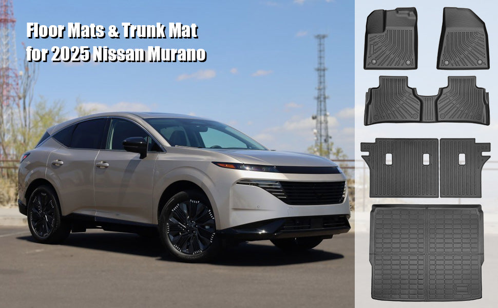 🔥 2025 Nissan Murano Custom TPE Floor Mats & Trunk Mat Set 🚗