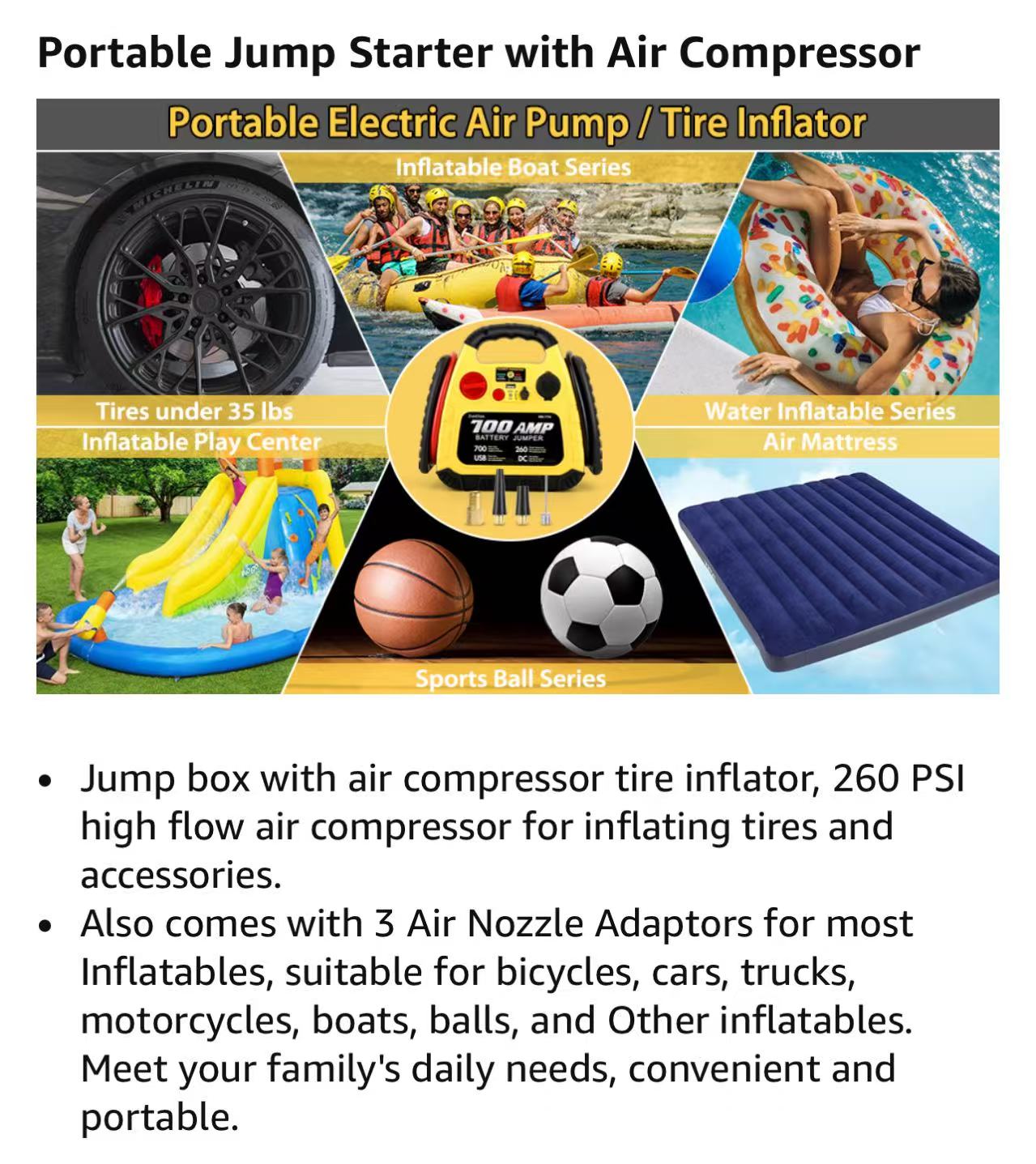 Zun Dian 4 in 1 Car Battery Jump Starter Zundian 4-IN-1 JUMP STARTER1000OMAH BATTERY CAPACITY70OA PEAK CURRENT3.OL GAS DISEL CARS