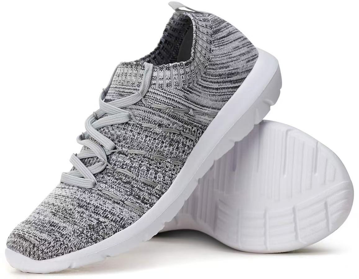 Walking Shoes Slip On Athletic Running Sneakers Knit Mesh Comfortable Work Shoe