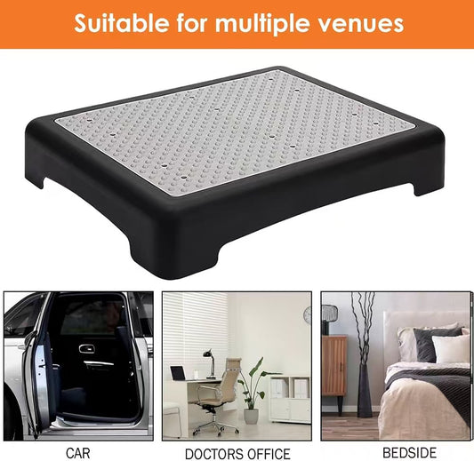 One Step Stool for Adults & Elderly, Non-Slip Portable Mobility Step, 500 lbs Capacity, for Car, Bed, Bathroom, Indoor/Outdoor