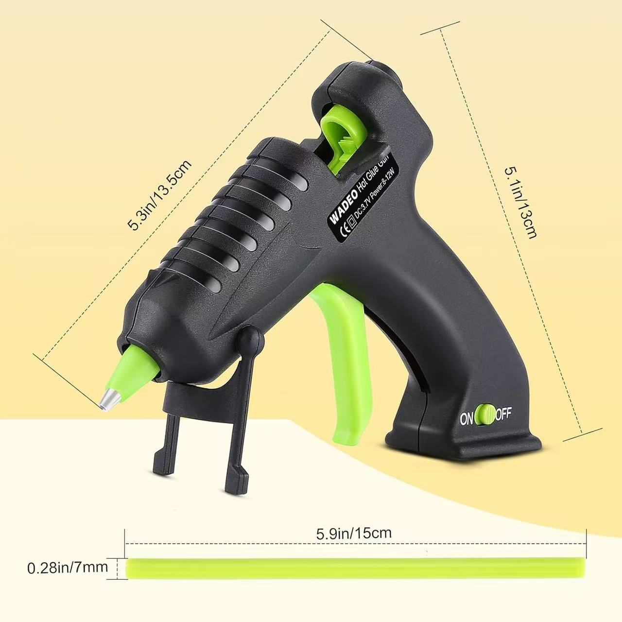 USB Rechargeable Mini Cordless Glue Gun Set (Includes 30 Glue Sticks)