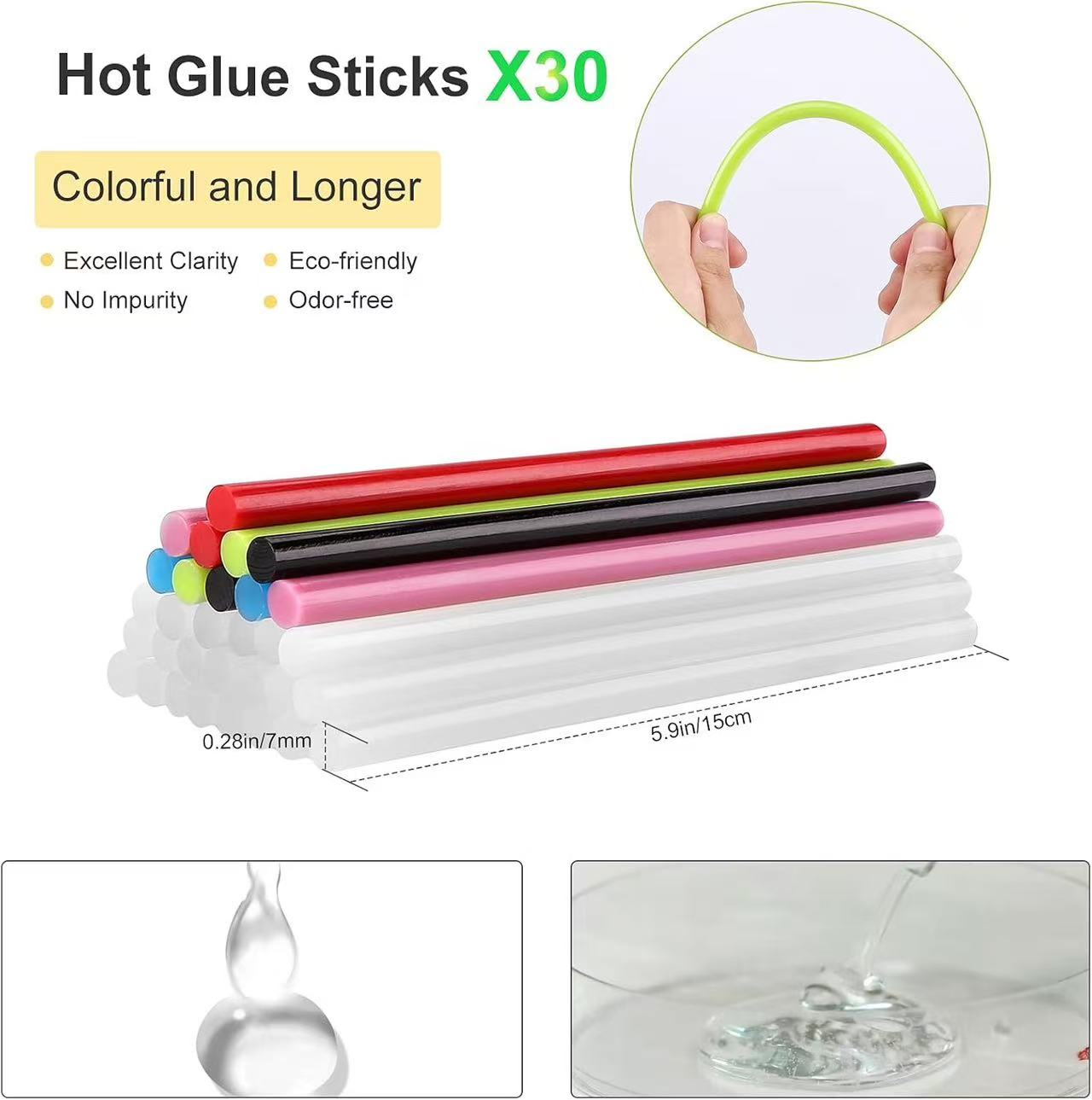 USB Rechargeable Mini Cordless Glue Gun Set (Includes 30 Glue Sticks)