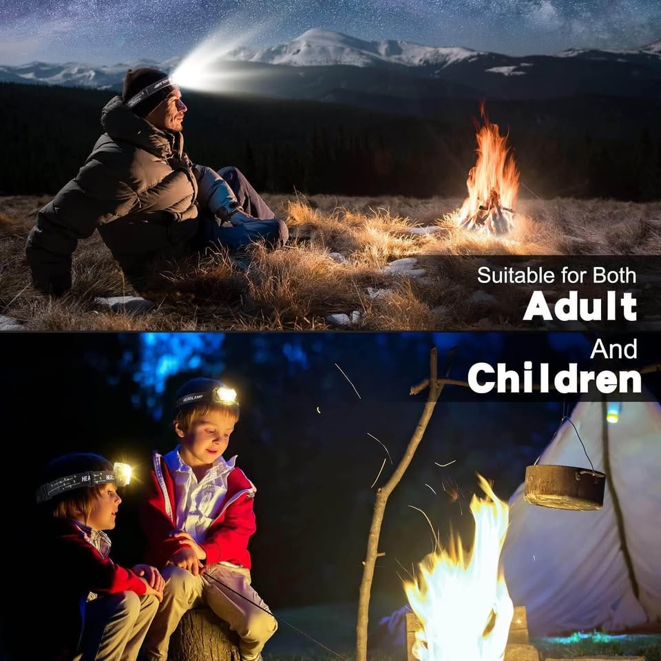 GOANDO Headlamp Rechargeable 2500 Lumen LED Head Lights for Forehead 4 Pack Bright Head Lamp with Red Light Sensor Mode Waterproof Flashlights Running Lights for Running Cycling Working Camping