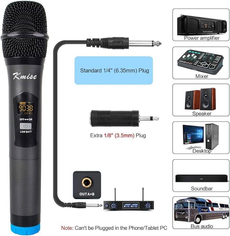 卡拉OK无线麦克风系统，UHF专业手持式动圈无线麦克风系统，适用于专业演出主持人、户外婚礼、会议、卡拉OK、教堂、演讲、晚宴等场合。