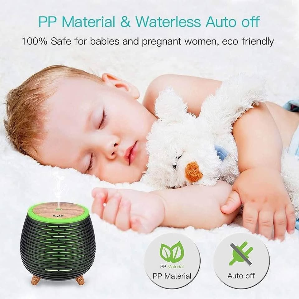 迷你香薰机，小巧便携，香薰加湿器，两种喷雾模式，缺水自动断电，七彩变色LED夜灯，家居办公礼品之选