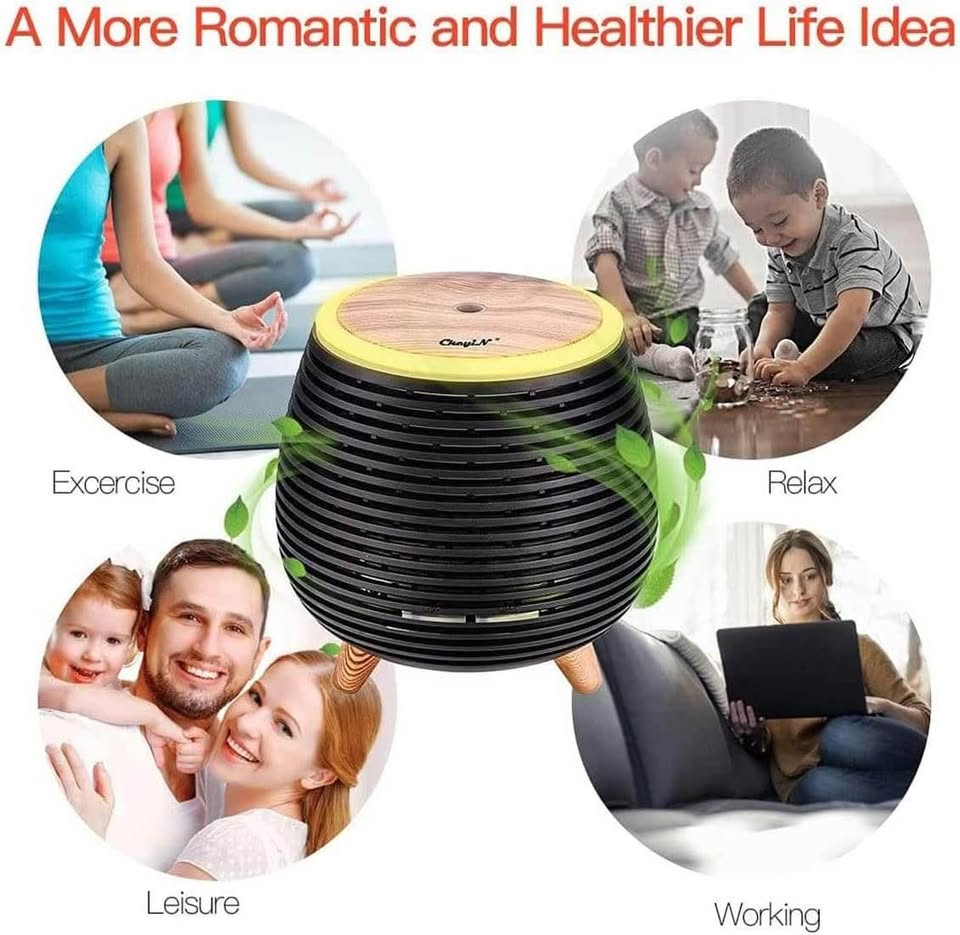 迷你香薰机，小巧便携，香薰加湿器，两种喷雾模式，缺水自动断电，七彩变色LED夜灯，家居办公礼品之选