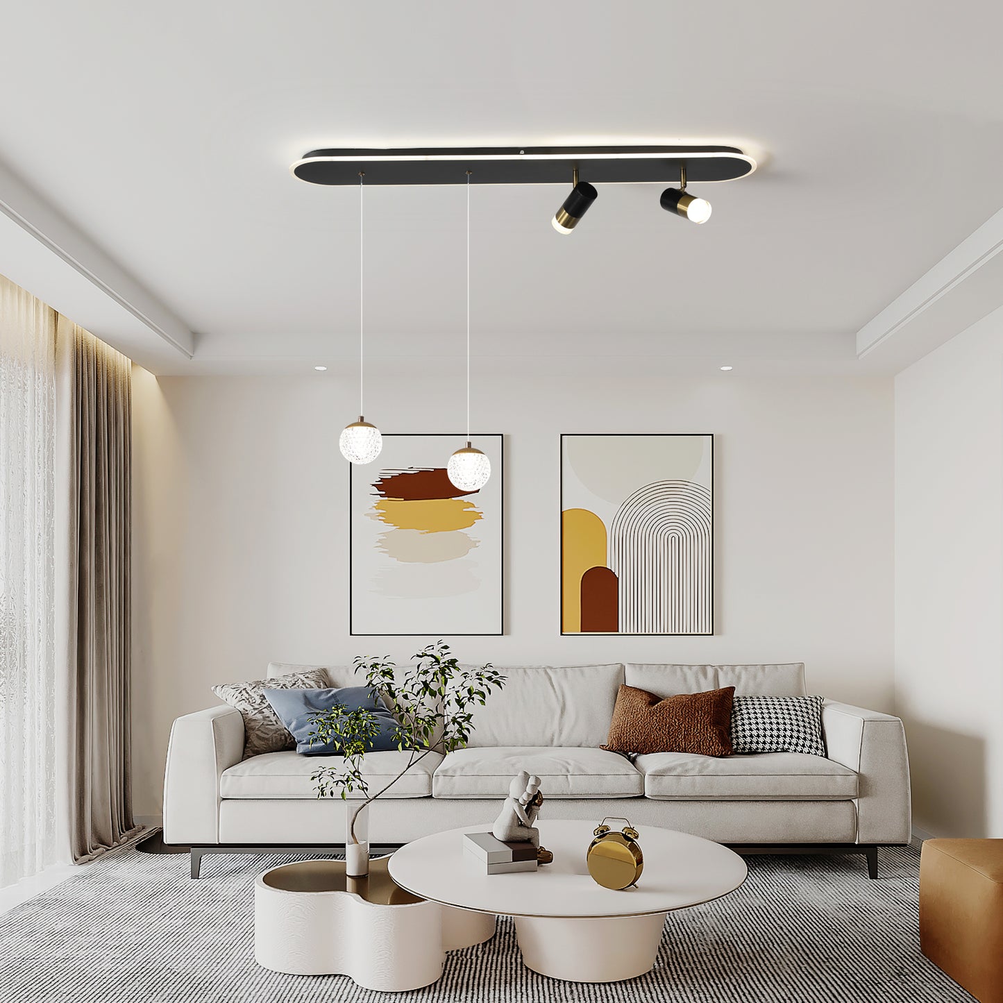 现代LED厨房岛台吊灯