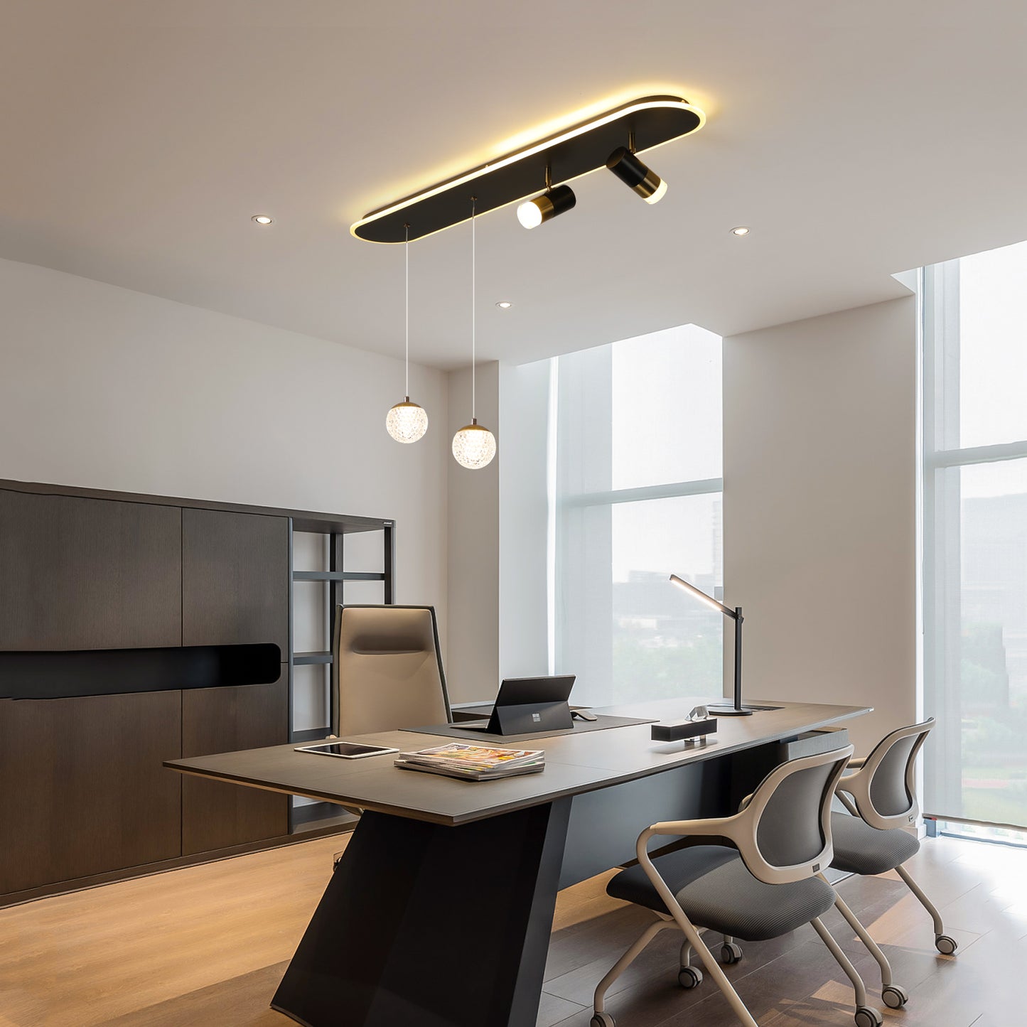 现代LED厨房岛台吊灯