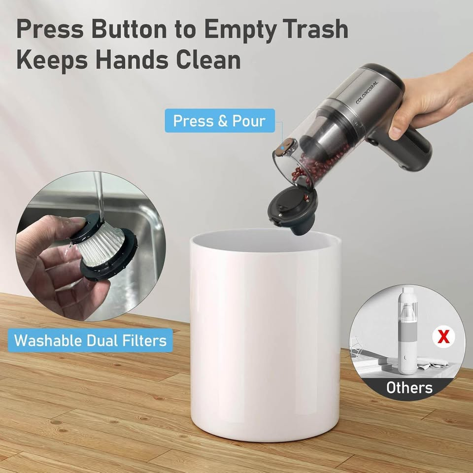 无绳手持吸尘器，附赠2支清洁凝胶，空气除尘器，电脑吸尘器，无线可充电，适用于汽车内饰、键盘清洁、家居清洁