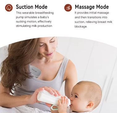 Yunlism 2PCS S9 Hands Free Breast Pump Double Wireless Pump with Comfortable Double-Sealed Flange with 2 Modes & 9 Levels - 24mm