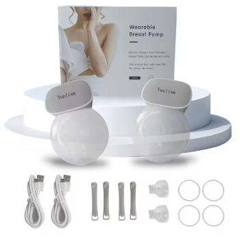 Yunlism 2PCS S9 Hands Free Breast Pump Double Wireless Pump with Comfortable Double-Sealed Flange with 2 Modes & 9 Levels - 24mm