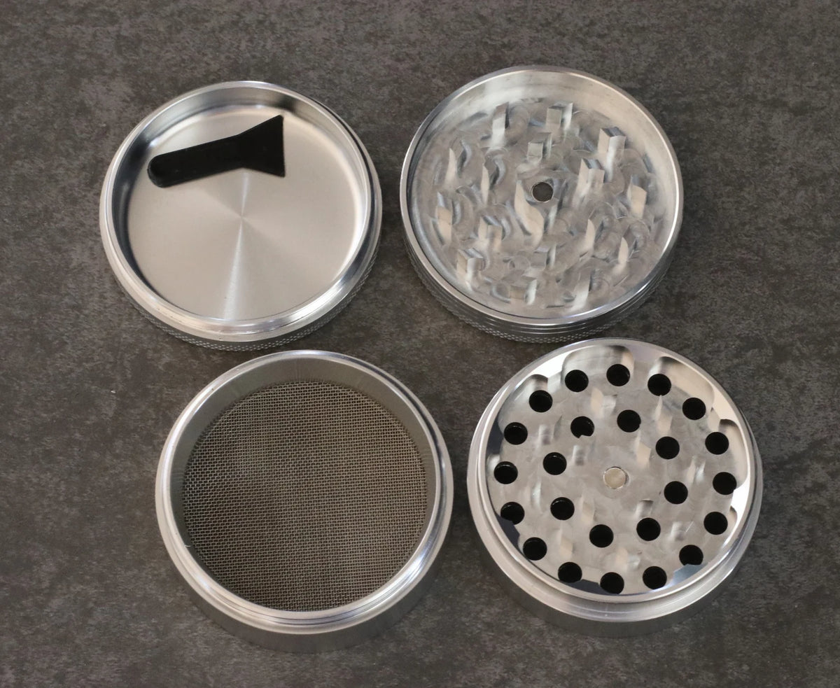 2.5" Gary Professional Grade Dried Herb Grinder- 4pc-Magnetic Lid-Filter
