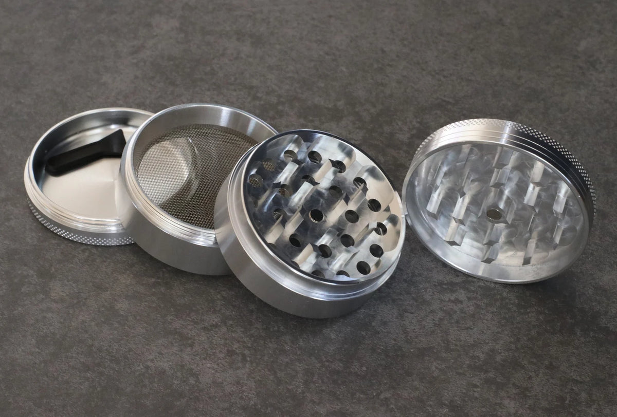 2.5" Gary Professional Grade Dried Herb Grinder- 4pc-Magnetic Lid-Filter