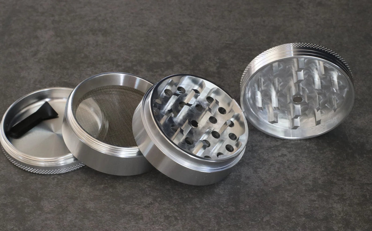2.5" Gary Professional Grade Dried Herb Grinder- 4pc-Magnetic Lid-Filter