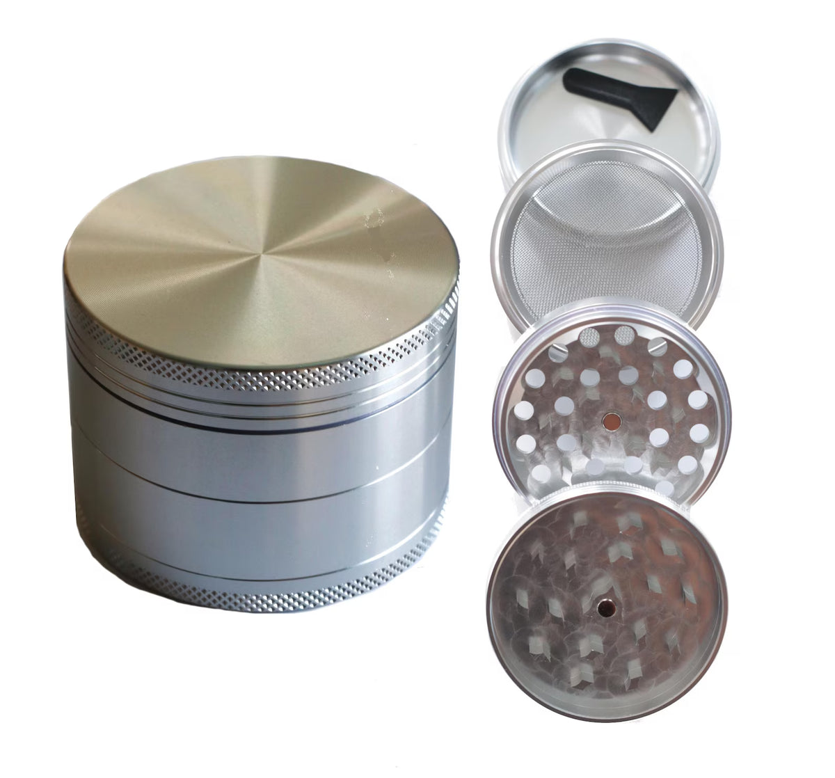 2.5" Gary Professional Grade Dried Herb Grinder- 4pc-Magnetic Lid-Filter