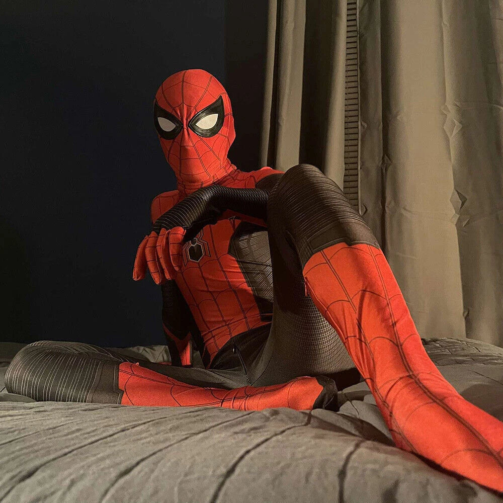 Spider-Man Far From Home Bodysuit Spiderman Cosplay Costume Halloween Adult/Kids