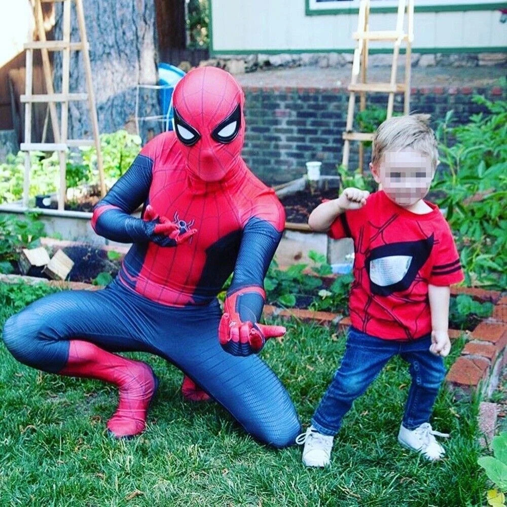 Spider-Man Far From Home Bodysuit Spiderman Cosplay Costume Halloween Adult/Kids
